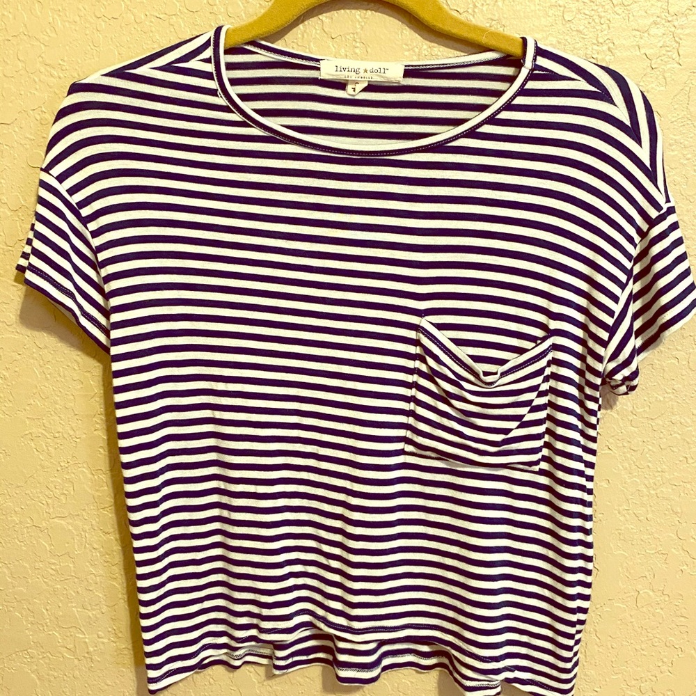 Striped Tee with Pocket